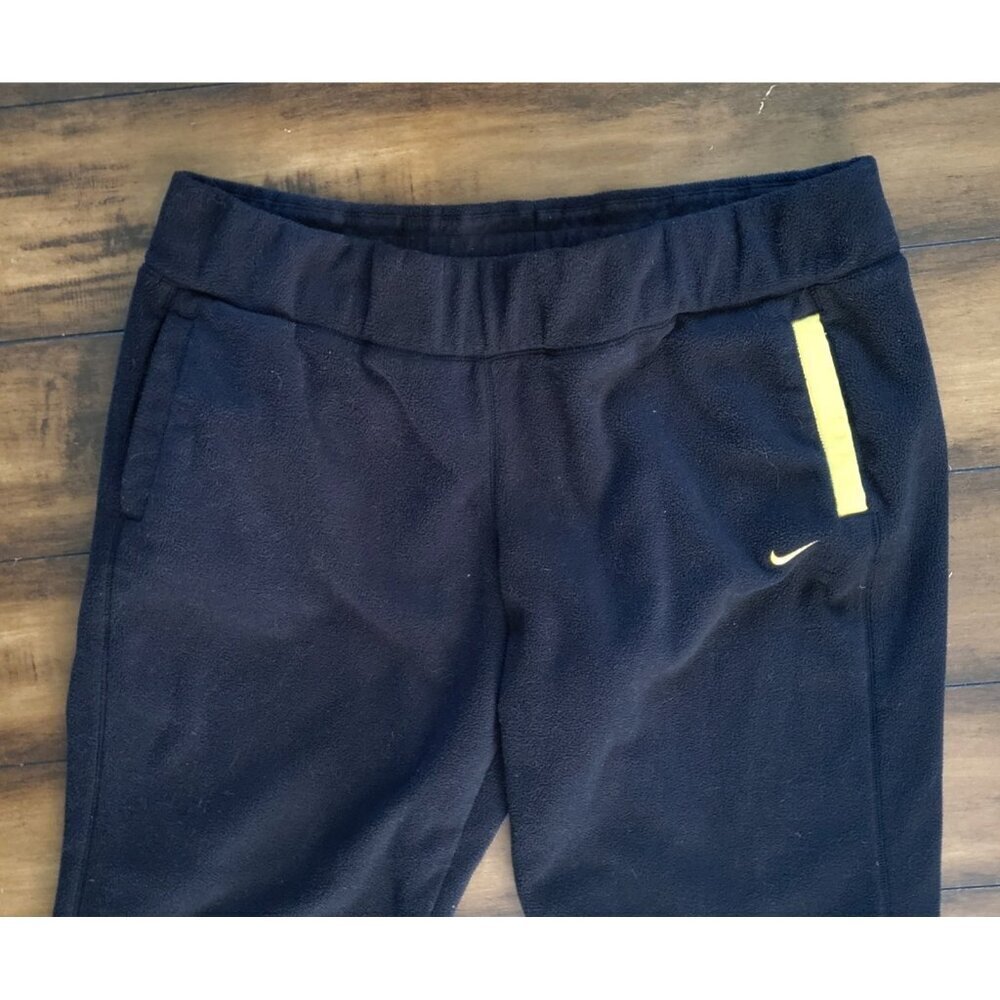 Nike Sportswear FitTherma Fleece Jogger Sweatpants XL Black Yellow  Soft Warm - Picture 2 of 9